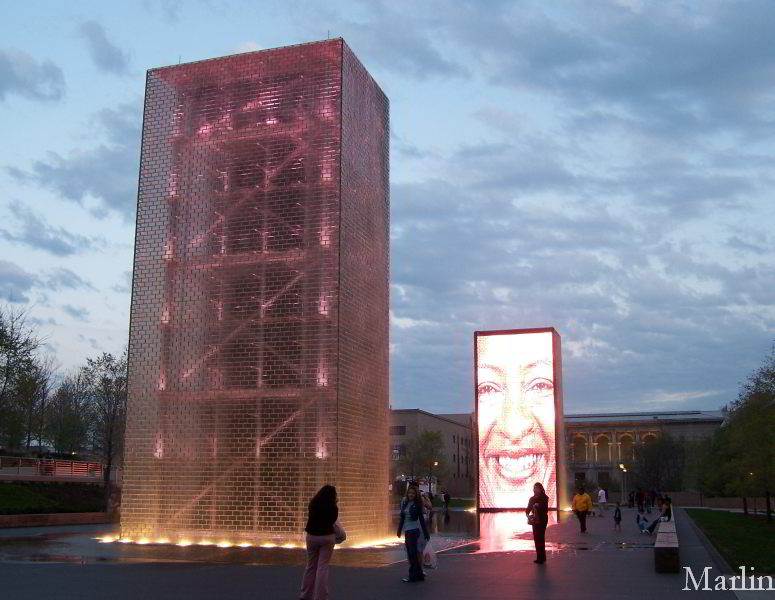 The Crown Fountain at Millennium Park
