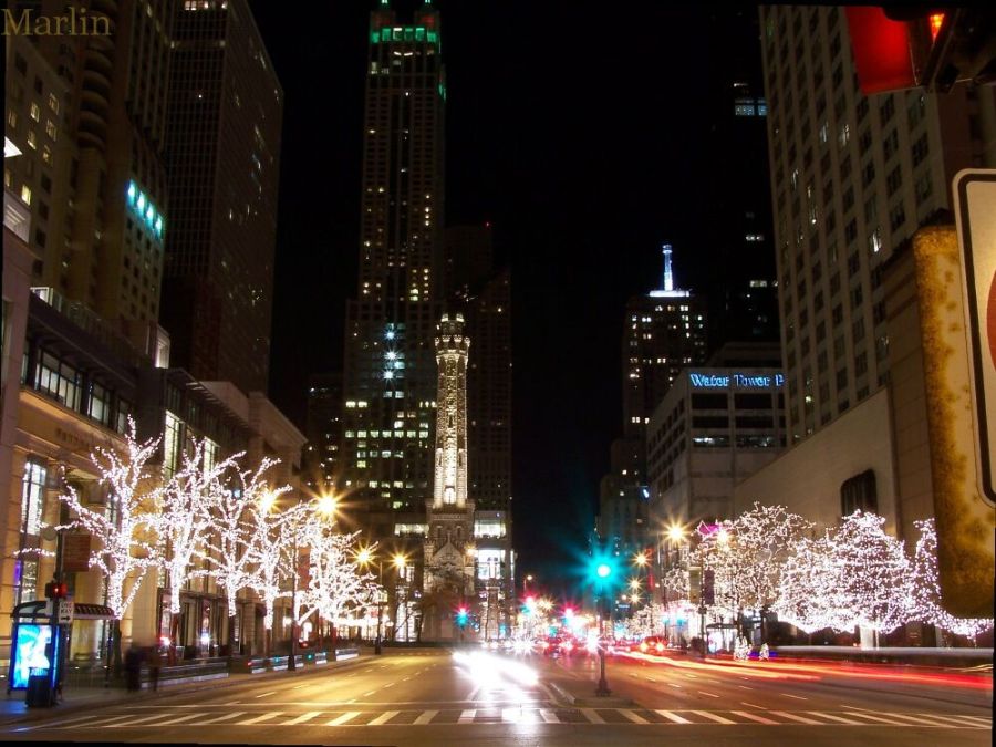 Looking north along Michigan Avenue
