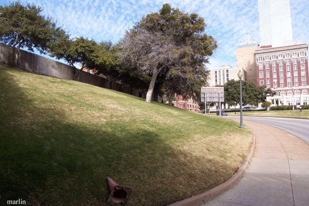 The grassy knoll at Dealey Plaza, Dallas, Texas