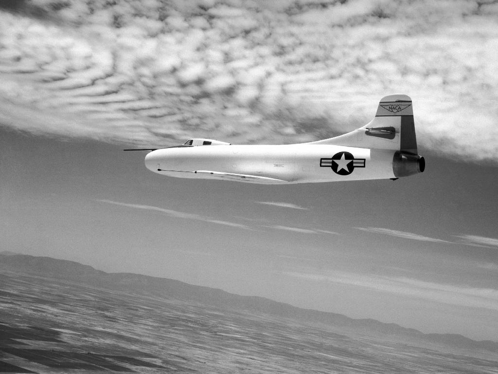 Douglas D-558-1 Skystreak in flight