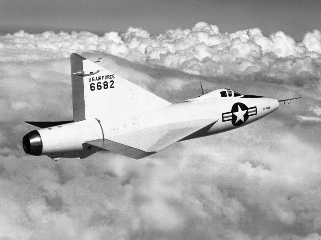 Convair XF-92A Dart in flight