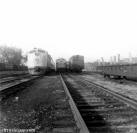 C&NW Locomotives in freightyard at Des Plaines, Illinois