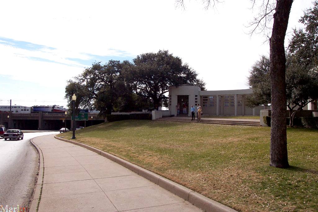 The grassy knoll and pergola